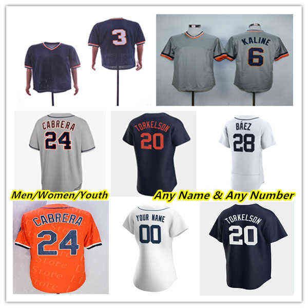Javier Custom 28 Baez Detroit Baseball Tigers Jersey 24 Miguel Cabrera Robbie Grossman Austin Meadows Spencer Torkelson Jacob Barnes Tucker