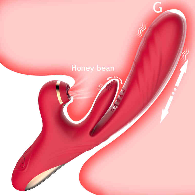 Penis Cock g Spot Sucking Rabbit Vibrator 3 in 1 Telescopic Dildos Tongue Licking Clit Massager Dual Motor Stimulator Sex Toys for Women 18