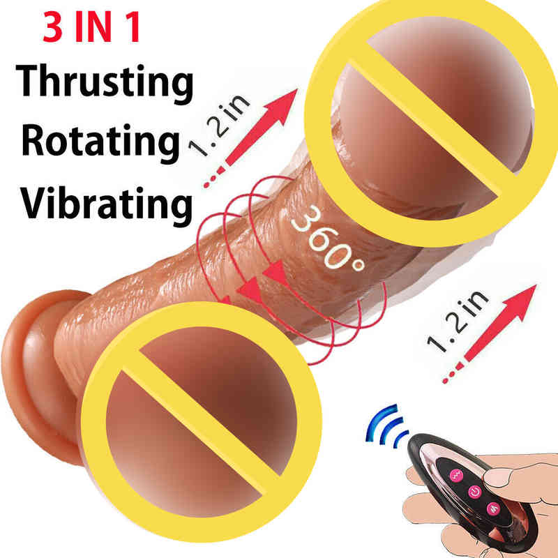 Jouets Pénis Cock 360 ° Rotation Thrusting Gode Vibromasseur g Spot Multispeed Massager Adult Sex Toy