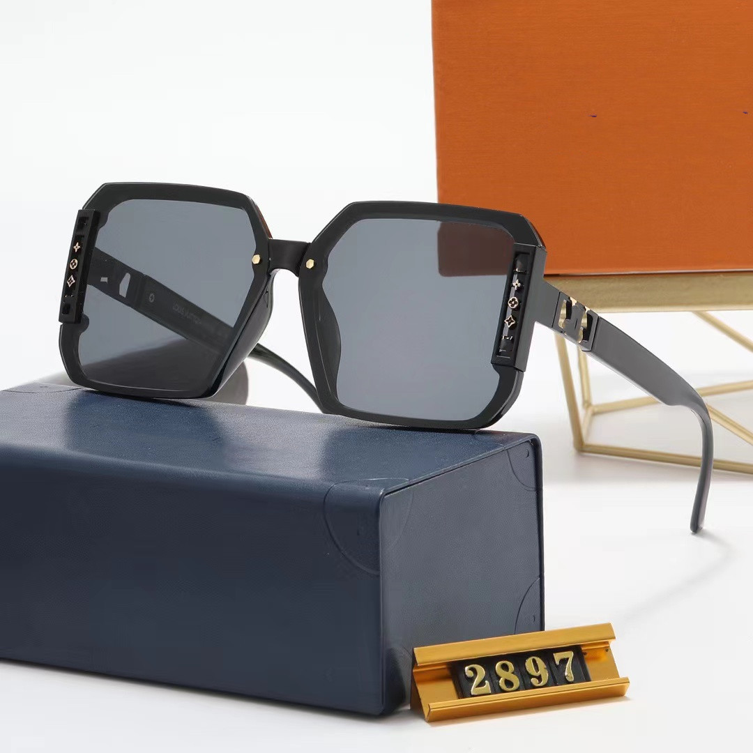 

Luxury MILLIONAIRE 2897 Sunglasses for men and women square full frame Vintage unisex Shiny Gold good sell plated Top quality Come With Package 96006