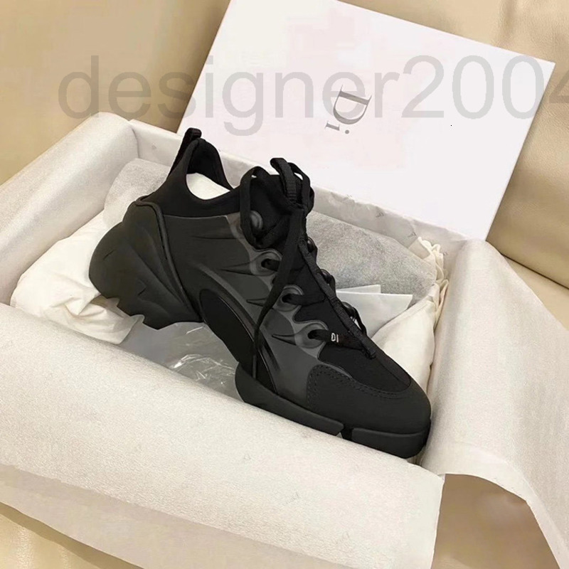 Dress Shoes designer D family high version daddy shoes women's 2021 spring new black leather sneakers increased nude soft soled casual Y132