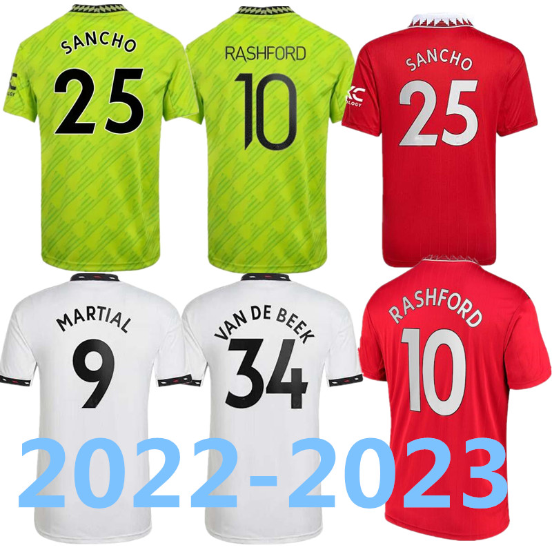 

22 23 SANCHO Football Jersey WOMEN MAN UTD FERNANDES MANCHESTER SHEW RASHFORD GREENWOOD 2022 2023 Kids Kit, Red