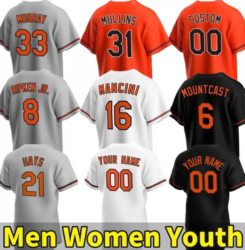 

John Means 2022 Orioles Jersey Trey Mancini Cedric Mullins Cal Ripken Jr. Odor Men Women Youth, Youth s-xl/black