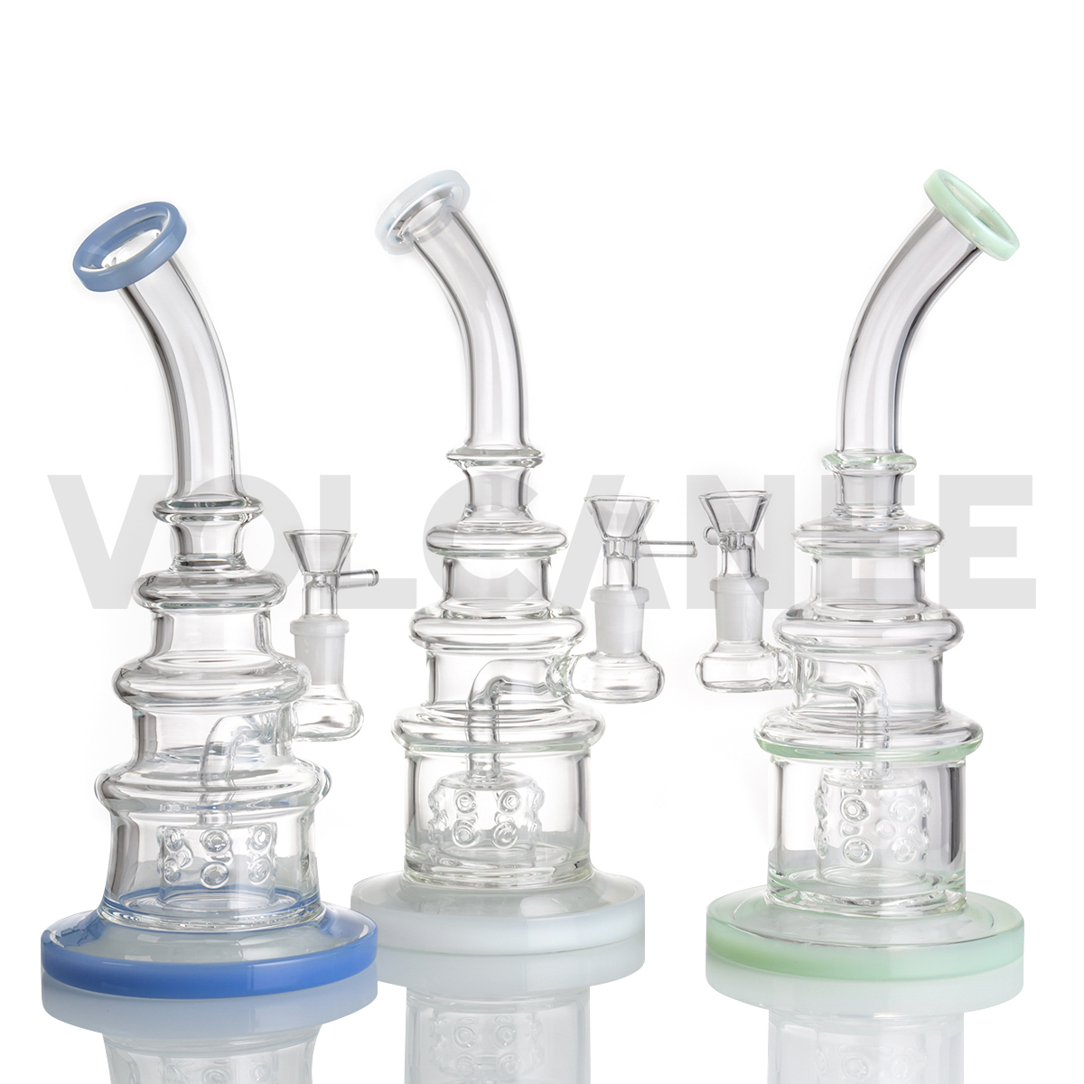 

Hookahs Cyclone Recycler Glass Bong 10.4 Inch 14mm Female with Pipe Water Pipe Bubbler Dab Rig