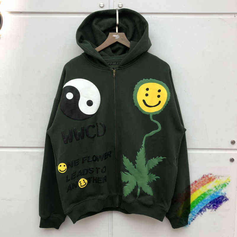 

Cardigan CPFM Hoodie Men Women CACTUS PLANT FLEA MARKET Hoodies Foam Print Pullovers Oversize Sweatshirts 22H0822, Packing bag