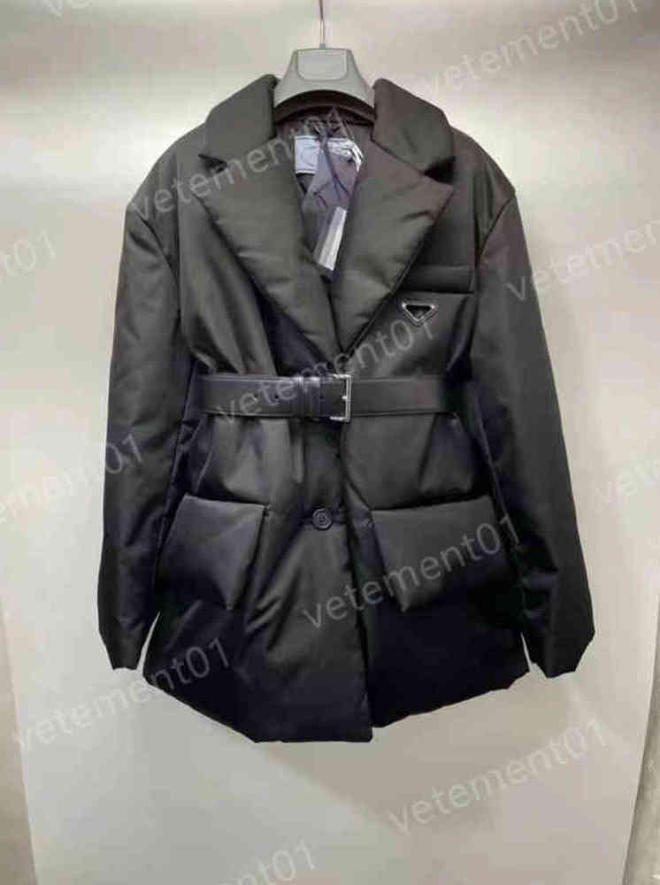 

Designer Women Down Jacket Puffer Coats Brand PrD Logo Winter Coat Warm Cotton Jackets