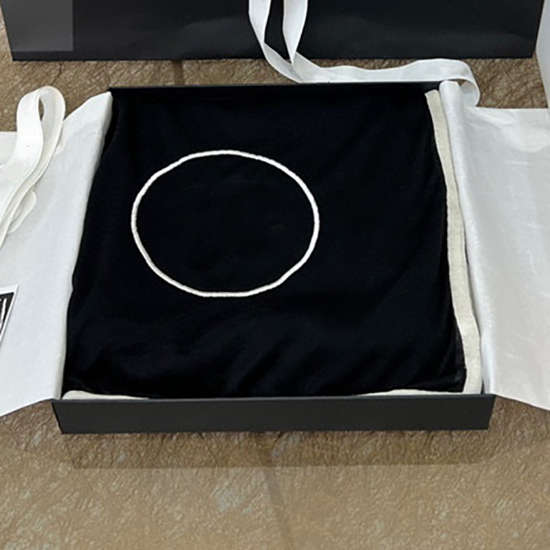 

Fashion luxury scarves C Cashmere brand embroidery Top quality Autumn Winter Designer Scarf shawl for women classic warm Wholesale Stole 200x100cm Black Plain