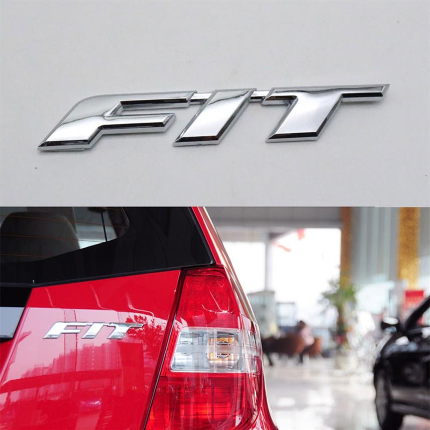 

For Honda Fit Emblem Badge Silver Car Rear Trunk Decal Logo Letter Nameplate Sticker272J