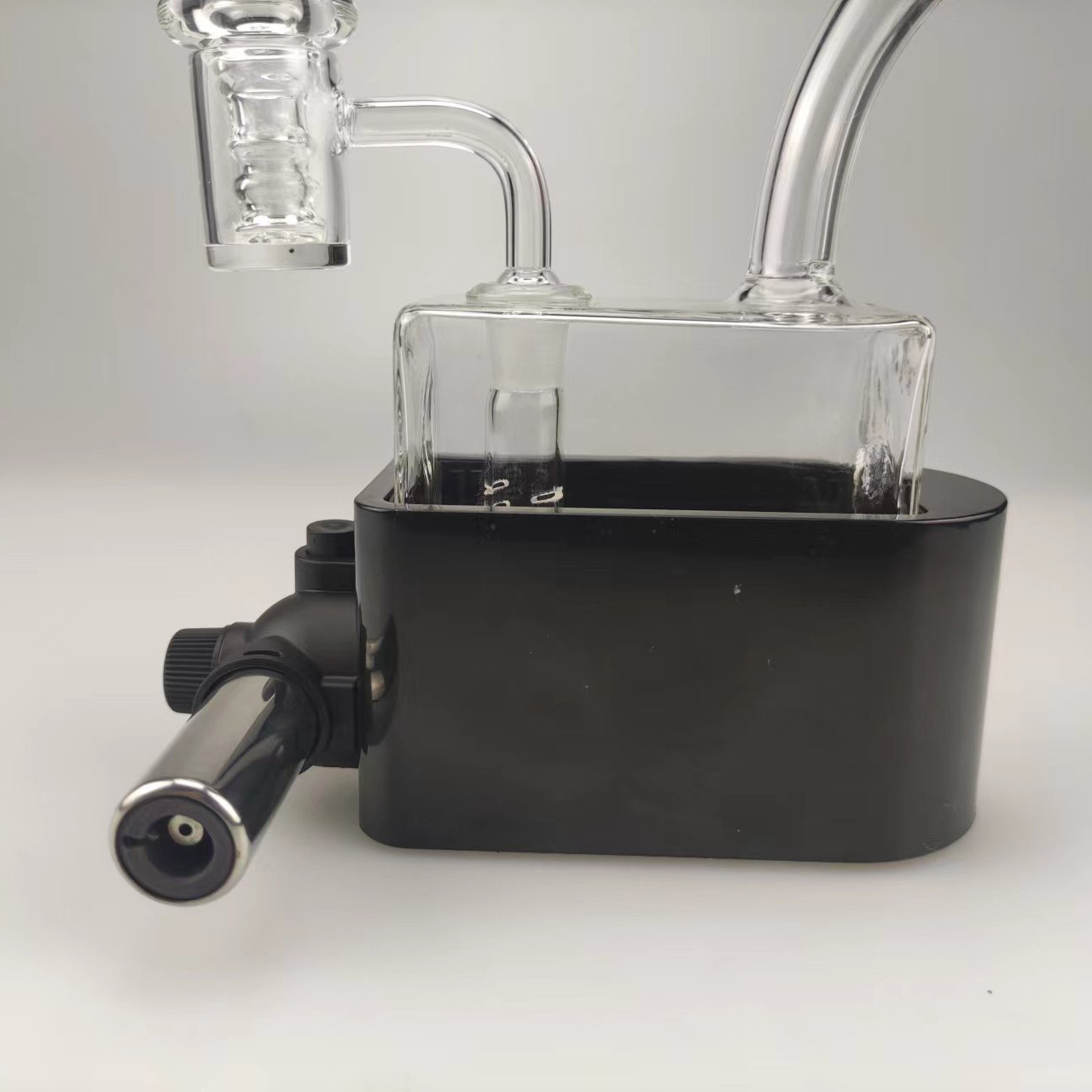 

Hotsale Glass Bong 1PCS Smoking Kit Hookahs water pipe protable Dab Rig in one with Quartz Banger Carb Cap accessories set for Wax Concentrate Dabbing