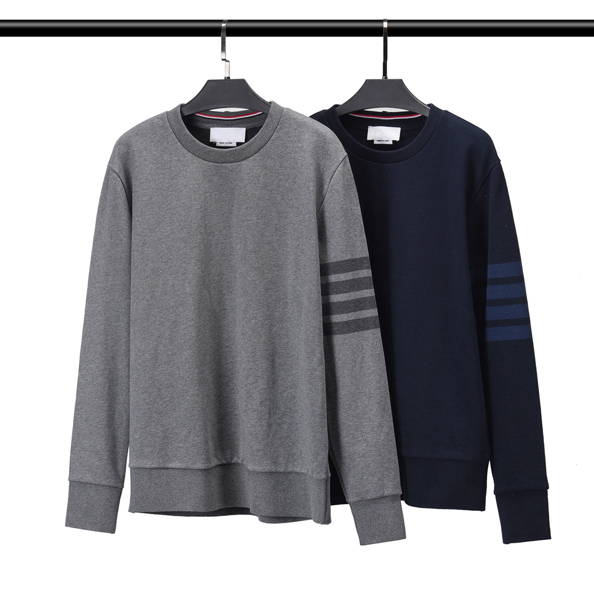 Sweat à capuche masculin Pull nouveau fil Yarn Style coréen Stripe Stripe Round Coule Longue Loose Velles de dames lâches # S-XXXL