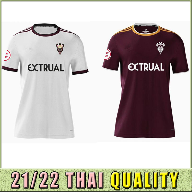 

22 23 Albacete Balompie M FUSTER Mens Soccer Jerseys BOYOMO JUANMA RUBEN M HIGINIO RIKI Home White Away Football Shirt Short Sleeve Uniforms