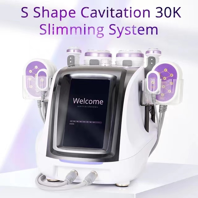 6 po en 1 Machine minceur Laser Radio Fréquence RF 30K Cavitation Cavitation Lipo Liposuction Ultrasonic Skin Whitening Disvice Système de firmia