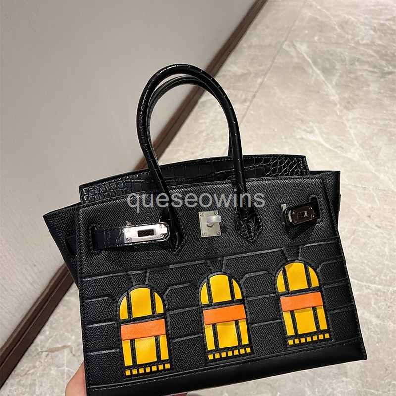 

Birkins Designer Herme Bags High Sense Korean Version Small House Outside Se, Black