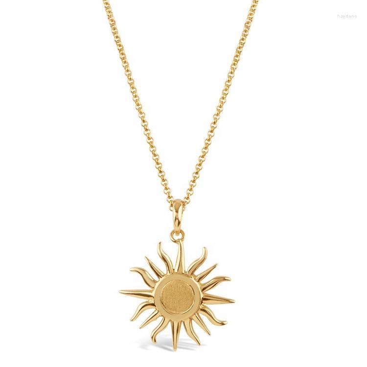 

Pendant Necklaces Boho Women Stainless Steel Sun Thin Chain Fashion My Sunshine Necklace Beach Jewelry Birthday Graduation GiftPendant