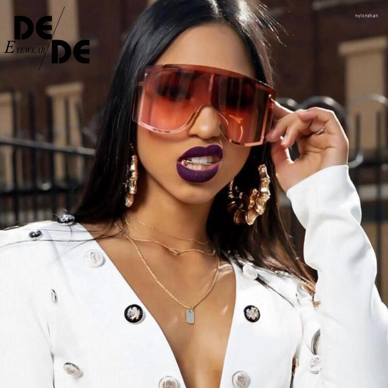 

Sunglasses DesolDelos Retro Oversized Rimless Women One Piece Lens Sun Glasses Men Gradient Gafas De Sol UV400 130Sunglasses