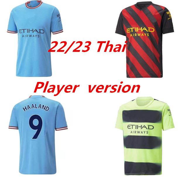 

HAALAND soccer jersey 22 23 DE BRUYNE PHILLIPS MANS CITIES GREALISH STERLING FERRAN MAHREZ MANCHESTERS FODEN 2022 2023 men Player version football shirt uniforms 99, Black