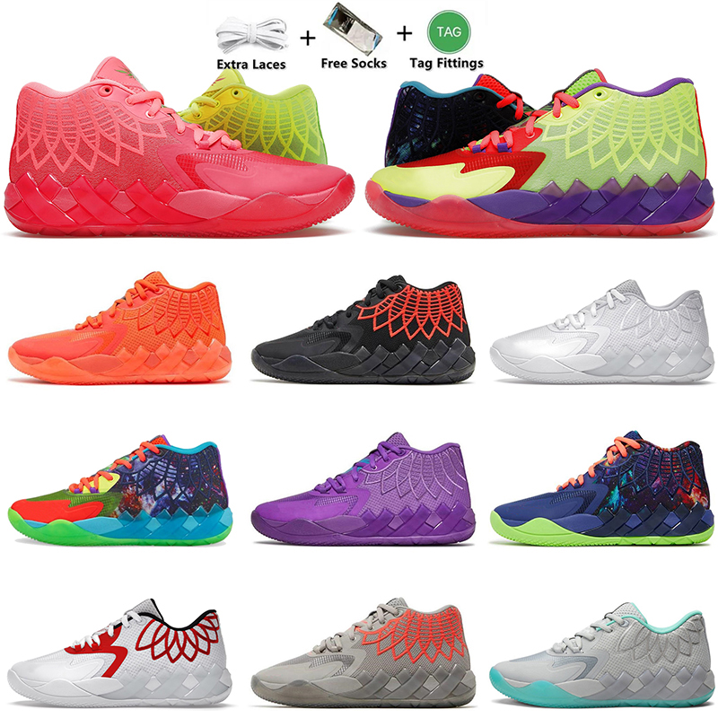 

STAR OG Outdoor Shoes Sandals LaMelo Ball 1 MB.01 Men Basketball Shoes Pumps Galaxy Rick and Morty Trainers Sports Sneakers, Color#11 rock ridge red