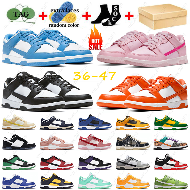 

Panda Dunks With Box Running Shoes Men Sneakers UNC Triple Pink Chicago Chunky Dunkies GAI Grey Fog Syracuse Kentucky Mens Womens Outdoor Sports Trainers, Patchwork