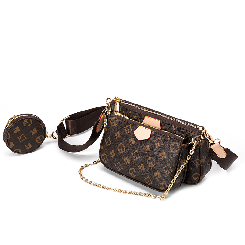 

Vintage Crossbody Bag for Women Mahjong 3-in-1 PU Leather Messenger Handbags Designer Bags, Coffee