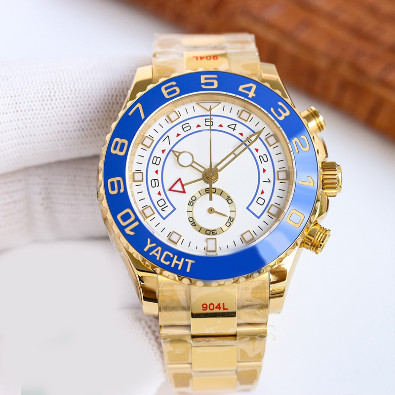 

golden Mens Watch Ceramic Bezel YACHT 40mm Automatic Movement Wristwatch Men Stainless 904L Steel Watches Wristwatches Montre De Luxe watches With box