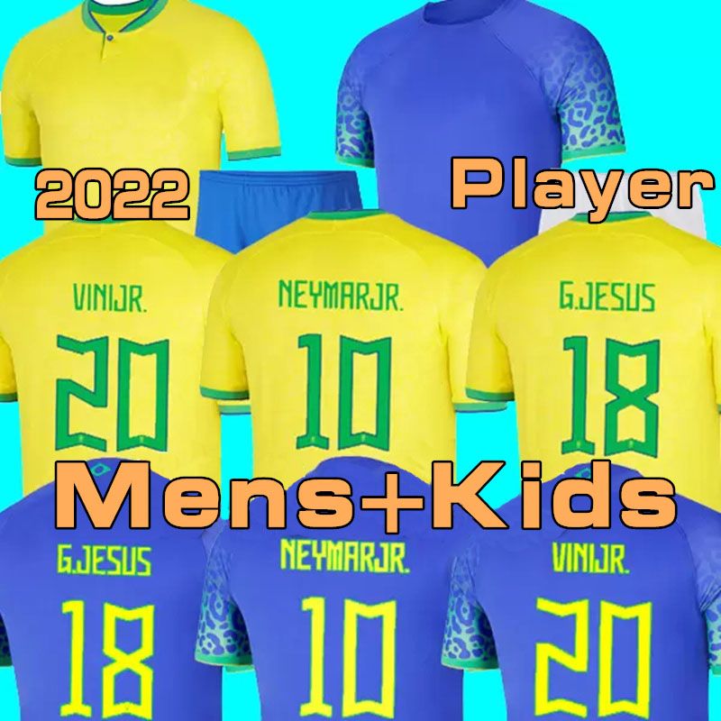 

COUTINHO VINICIUS Brasil Soccer Jersey BrAZiLs National Team Home Away 2022 2023 Camisa Kids Kit Football Quick Dry Shirt Training SILVA Player Kits