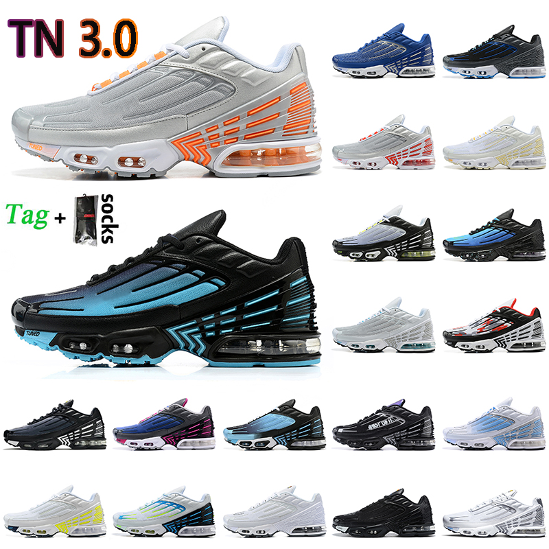 Toop Fashion Tn Plus 3 Chaussures de course Tuned Tn 3.0 Runner Baskets Laser Blue Mesh Triple White Light Bone OG Noir Violet Or Ghost Green Aqu