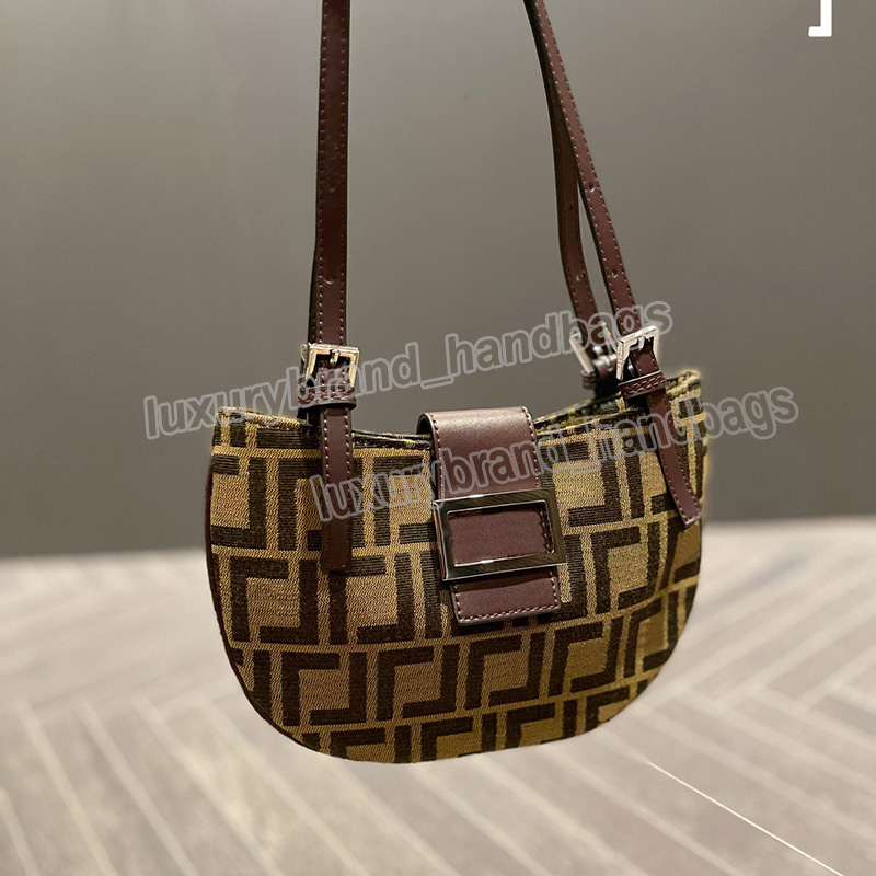 

Classic Women Shoulder Bag Designer Bags Luxury Handbags Letter Crossbody Bags Half Moon Wallet, Color 01