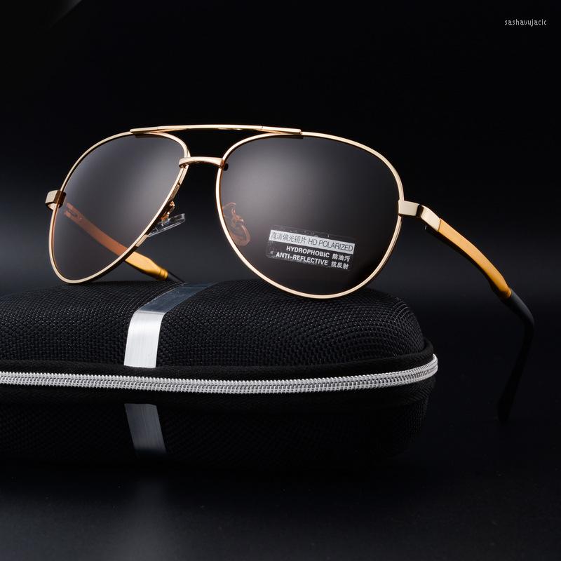 

Sunglasses LVVKEE Brand Top Quality Aluminum Frame Men Polarized Men's Driving Eyewear Mirror Gafas De SolSunglasses