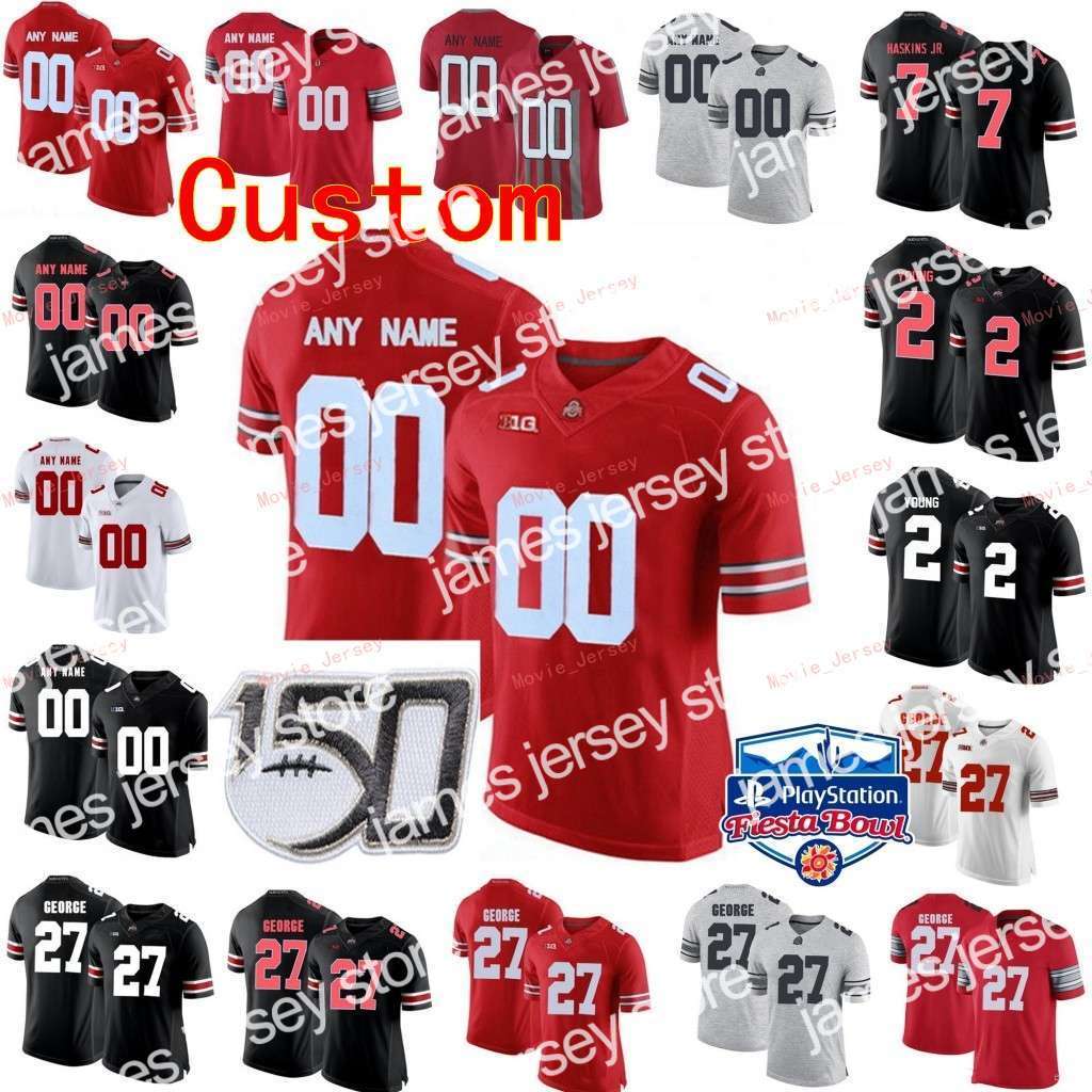 

James Stitched Custom 1 Justin Fields 14 KJ Hill Jr. 15 Elliott 16 J.T. Barrett IV Ohio State Buckeyes College Youth Jersey, Youth black