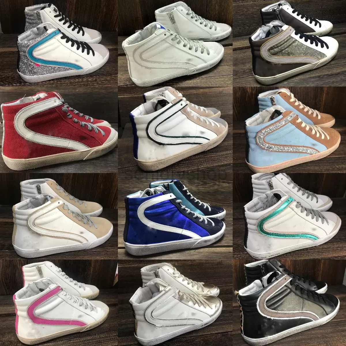 #Golden#Gooses#Sneakers 2022 Top Quality Golden Mid Star Slides High-top Sneaker Women Mens Casual Shoes Black White Offs Shoes White Do-old