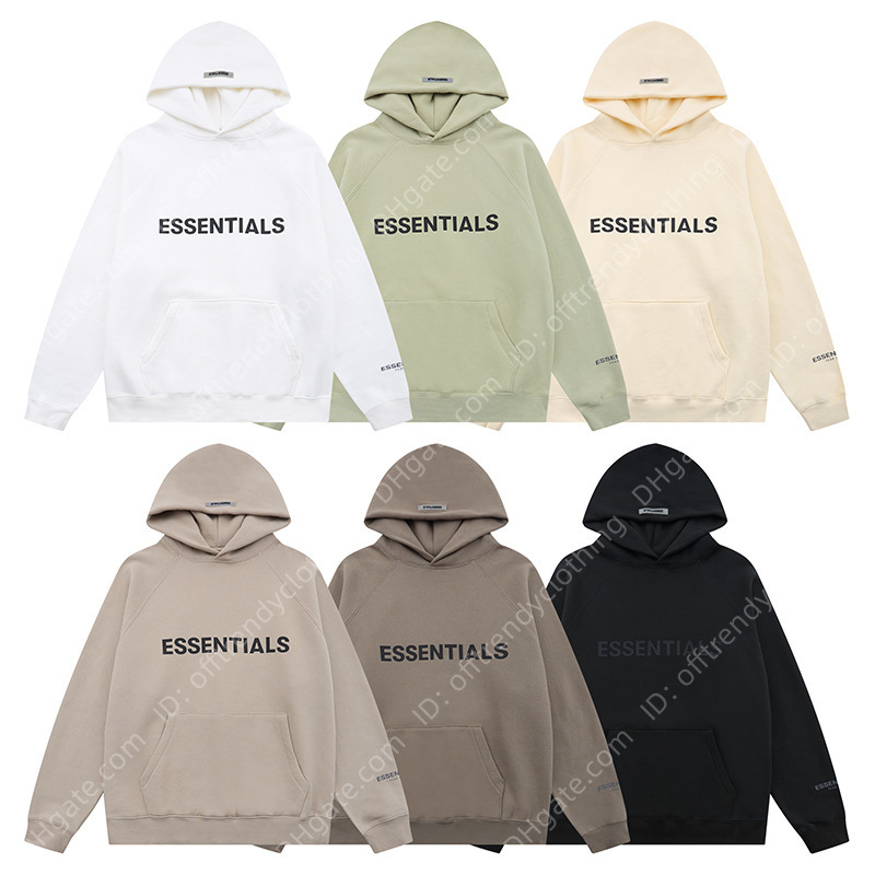 

Correct Essentials Multi Thread Fog Chest Drop Letter Fleece Couple Hoodie, White