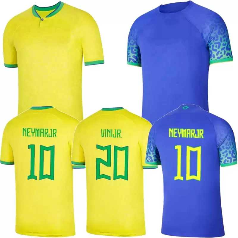 

Player Fans version 2022 2023 Soccer Jerseys BRAZILS football P.COUTINHO Casemiro MARQUINHOS RODRYGO T.SILVA VINI JR. G.JESUS brasil national team men kids shirt 4XL, Yellow 2022