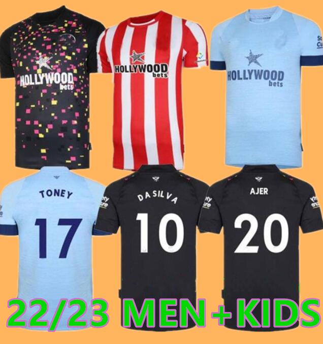 

22 23 Forss Brentfords Soccer JerseyS 2022 Canos Jensen Thompson Pinnock Toney Henry away men football shirt Jansson Mbeumo Ajer Jorgensen fosu home away third