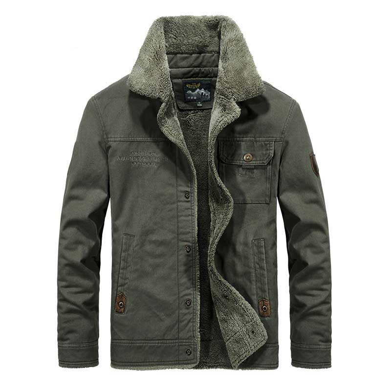Automne hiver épais chaud veste hommes décontracté col de fourrure velours Parkas manteaux vêtements d'extérieur Bomber pilote polaire veste mâle
