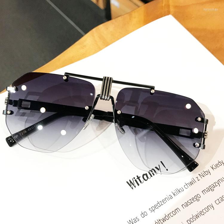 

Sunglasses Fashion Women Rimless Clear Mask Shades Designer Sun Glasses Integrated Eyewear Candy Color FMLSunglassesSunglasses