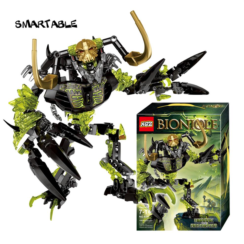 

Smartable BIONICLE 191pcs Umarak Destroyer figures 614 Building Block toys Compatible All Brands 71316 BIONICLE Christmas Gift C11237V