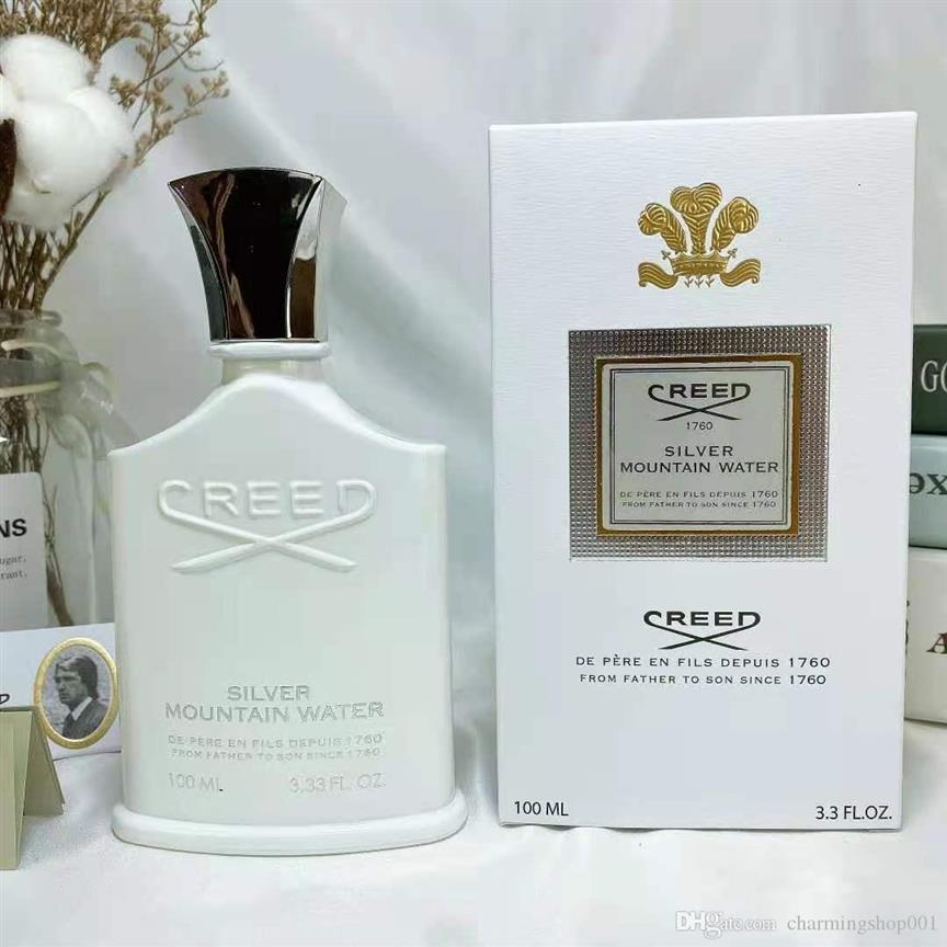 

High quality Creed silver mountain water Perfume for men and women sparay edp Long Lasting Fragrance 100ml come with box229O