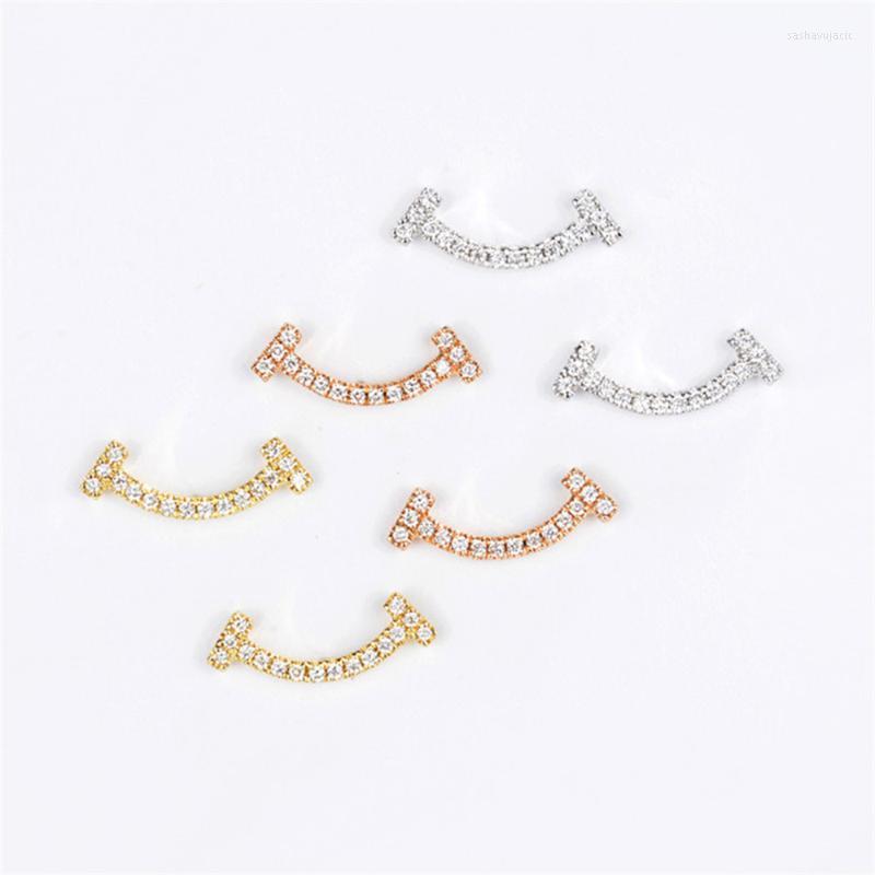 

Pendant Necklaces Sterling Silver Inlaid Zircon Charming Smile Earrings Ladies Holiday Gifts Women JewelryPendant