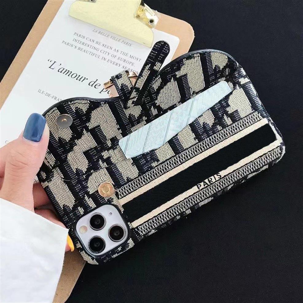 

Luxury Designer Phone Cases Fashion Brand Wallet Case For IPhone 11 12 Pro Promax 7p 8p XR Xsmax Cover Anti-fall Cell Case With Ca336H, D1