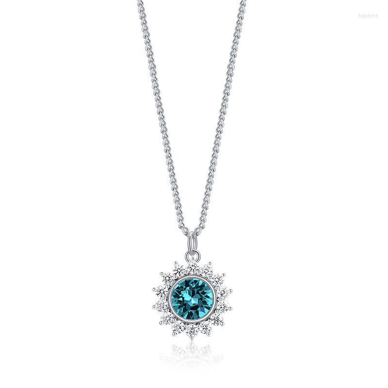 

Pendant Necklaces Cute Snowflake Necklace Crystals From Austrian Silver Color Rhinestone Jewelry For Women Mothers' Day ChristmasPendant
