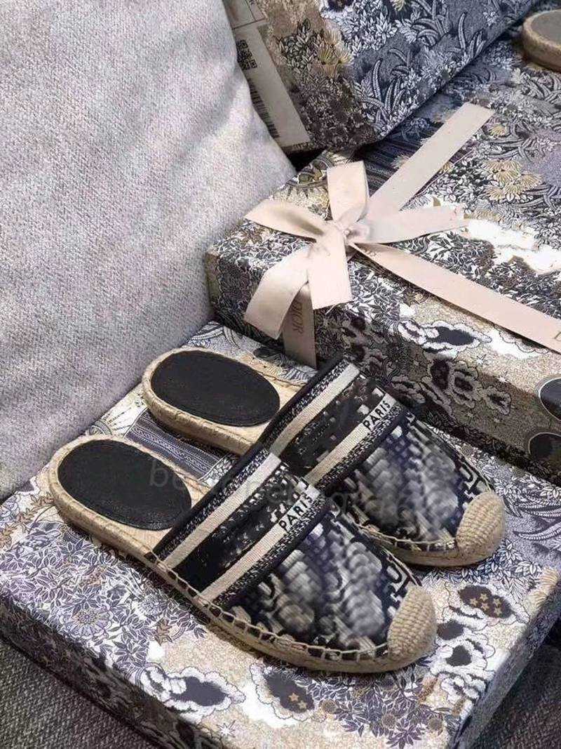 Slippers Granville Espadrille Chaussures brod←es Femmes de luxe Designers Flats Shoe Loafer