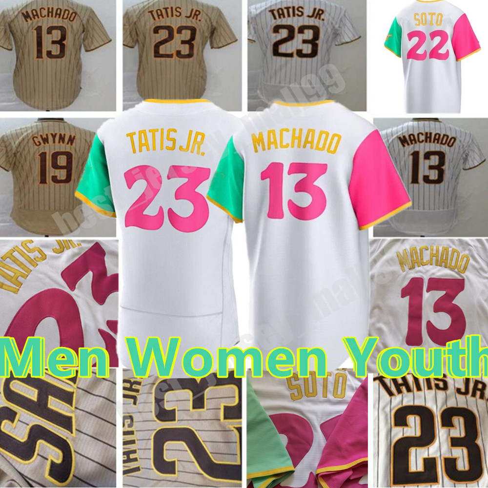 

2022 Custom Fernando Tatis Jr. Manny Machado Juan Soto Jersey City ConnectYu Darvish Jake Cronenworth Eric Hosmer Trent Grisham Ha-Seong Kim Luke Voit Basaball Jersey, Colour 9