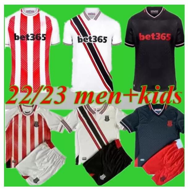 

23 Stoke City soccer jerseys MIKEL CAMPBELL SMITH FLETCHER POWELL BROWN CLUCAS home Kits 2022 2023 Baker men kids kit Football Shirts Uniforms AAA