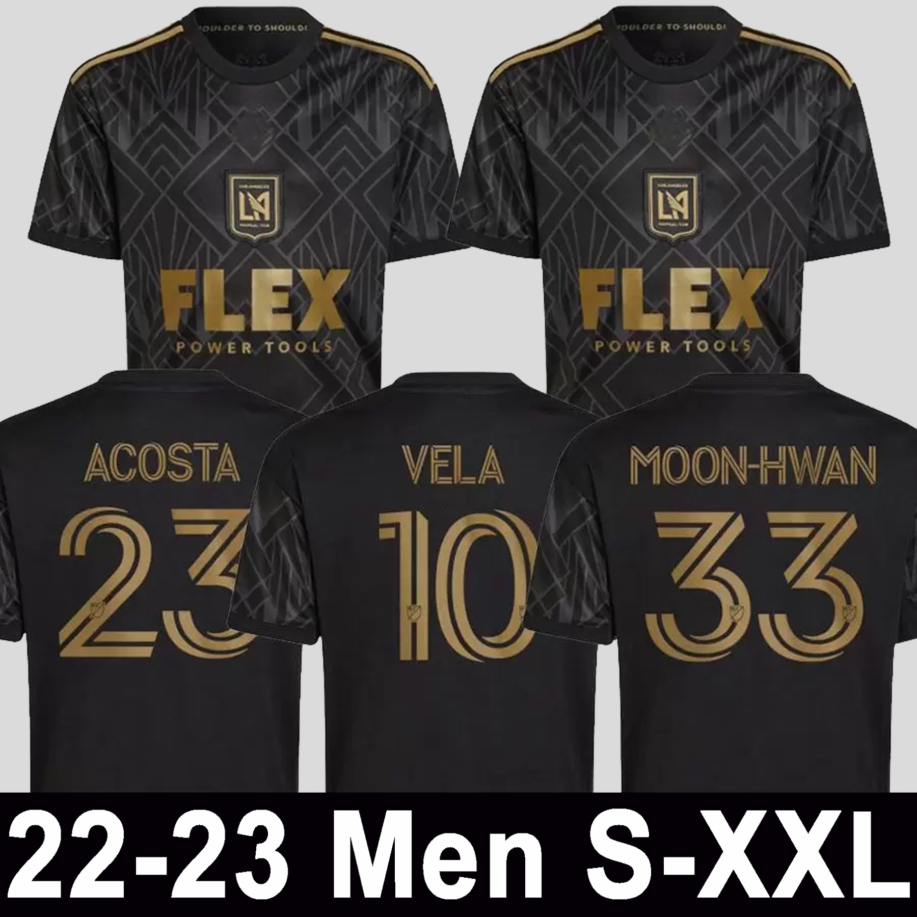 

Fan Player Version 22 23 LAFC soccer jersey 2022 2023 VELA ACOSTA MOON-HWAN KAYE ROSSI Los Angeles FC Football Jersey, 22 23 player jersey
