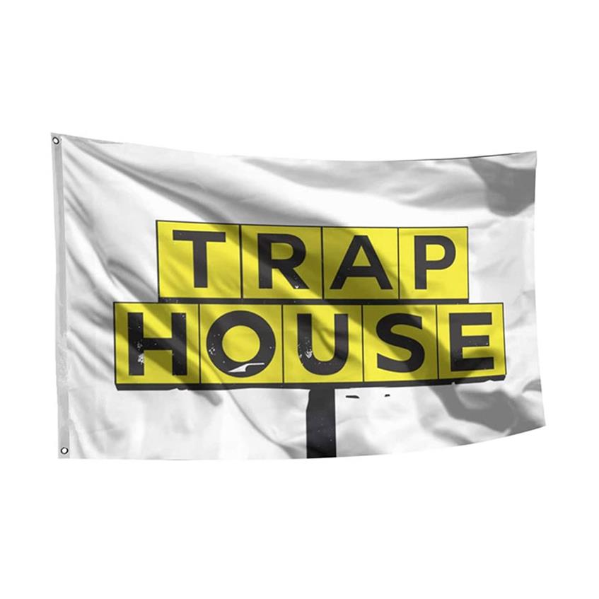 

Trap House Flag Banner 3x5Ft College Dorm Room Man Cave Frat Wall Outdoor Flag 100D Polyester Banner Fast 206d