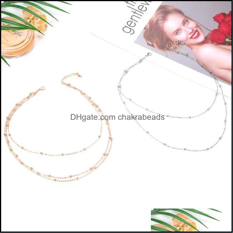 

Sier Choker Necklace Women Bead Chain Gold Necklaces Jewelry Chakrabeads Dhi3W