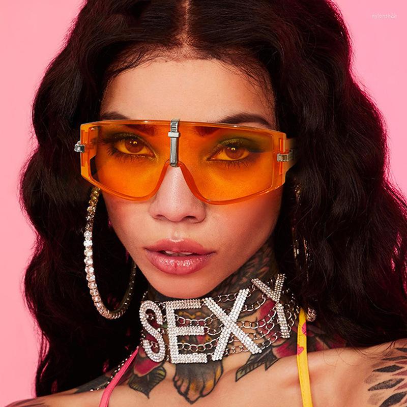 

Sunglasses Orange Big Frame Square Men's And Women's Fashion Sports Goggles Trend Steampunk SunglassesSunglasses