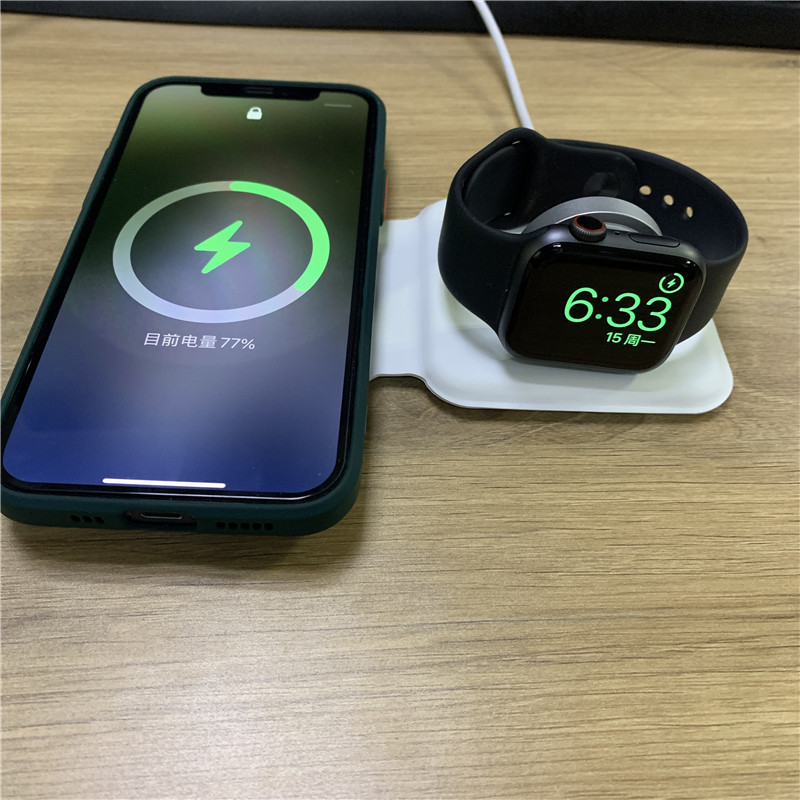 

Original 2 in 1 Folding Magnetic Magsafe Wireless Duo Chargers QC 3.0 PD Standard for IWatch IPhone Fast Charging