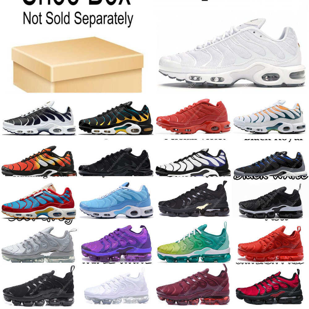 

MENS Running Shoes fly 5.0 knit Tn sneakers plus Triple Black White Since 1972 Orange Gradients, Shoes box