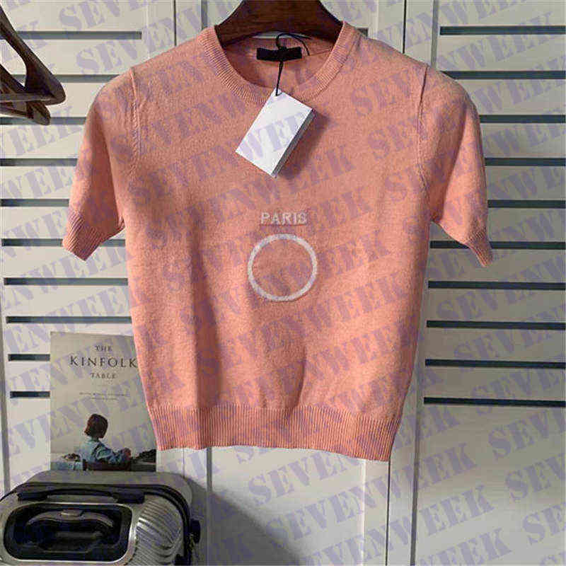 

Womens Knits T Shirts Classic Letter Pullover Short Sleeve Loose Tops Women Clothing Summer, Black